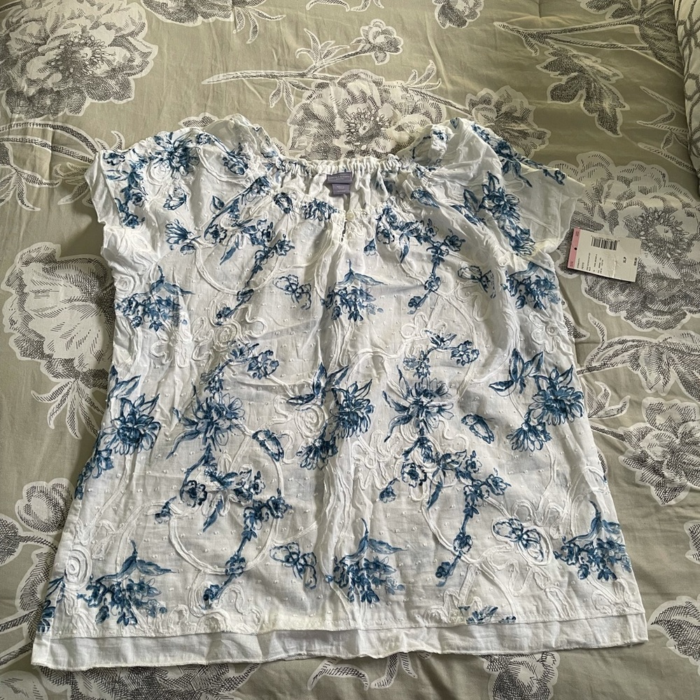 Laura Scott Cap Sleeve Shirt